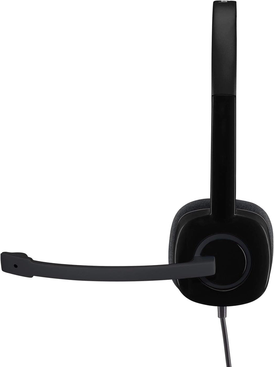 Logitech H151 Stereo Headset Black (Light weight and adjustable headset)