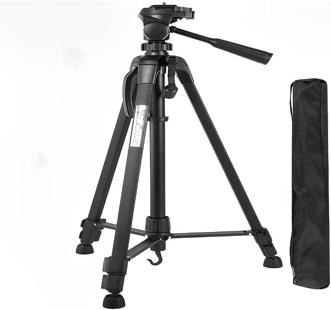 Camera Tripod Stand for Canon Nikon DSLR - Heavy Duty Tripod F-3520T – Adjustable Height, 360° Rotation, Quick-Release Plate, Carrying Case Included