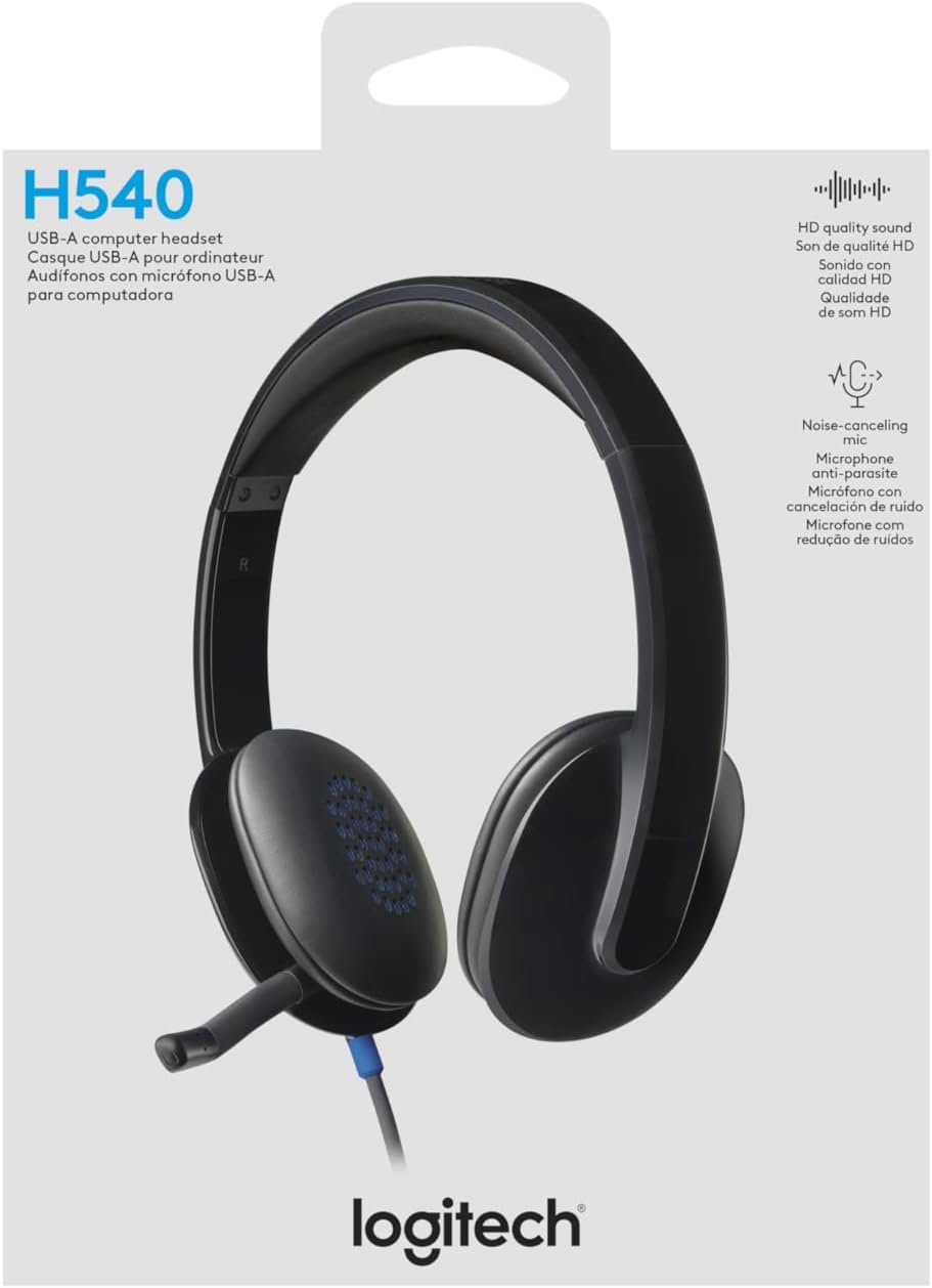 Headset Logitech H540 USB Stereo Black
