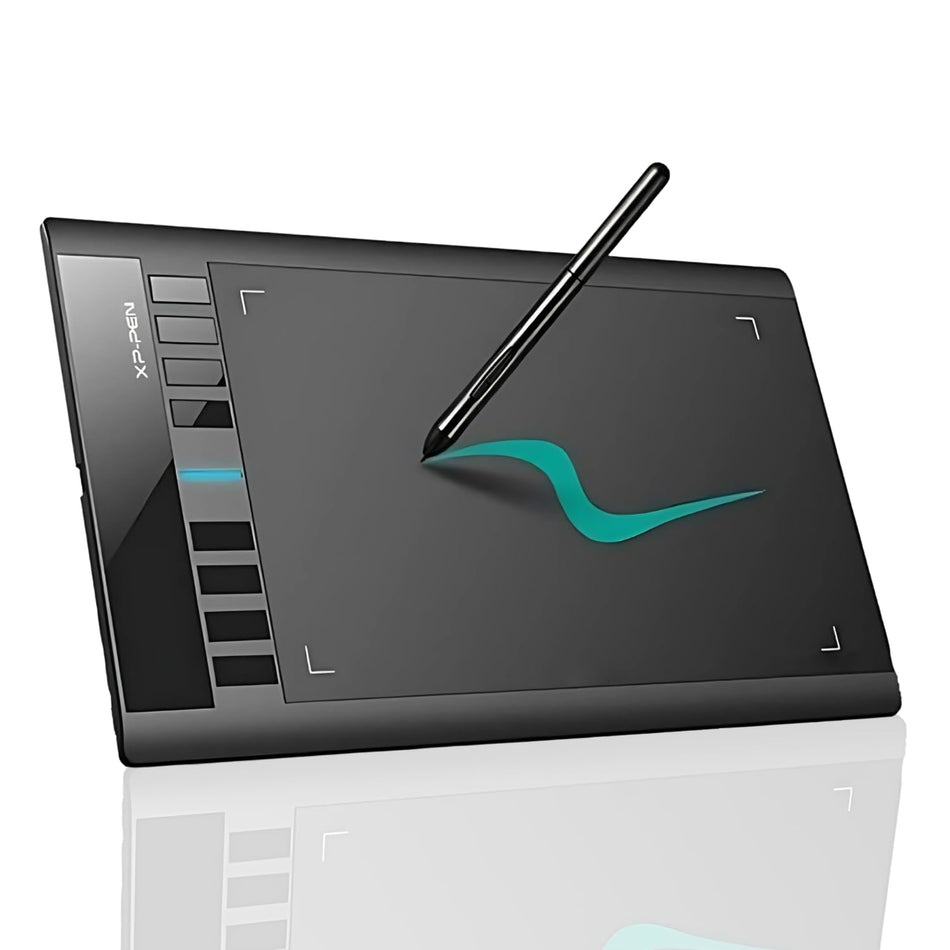 XP Pen Star03 V2 Drawing Tablet Graphics Drawing Pen Tablet with 8192 Levels Pen Pressure Battery