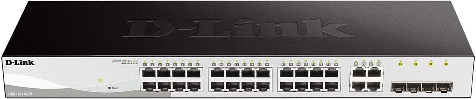 D-Link DGS-1210-52MP 52-Port Gigabit Smart Managed PoE Switch with 370W PoE Budget 48 x 10/100/1000BASE-T PoE ports + 4 x Gigabit GbE/SFP combo ports