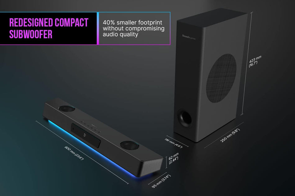 Creative Labs Sound Blaster Katana V2X Tri-Amplified Multi-Channel Gaming Soundbar System | 180W Peak Power (90W RMS)