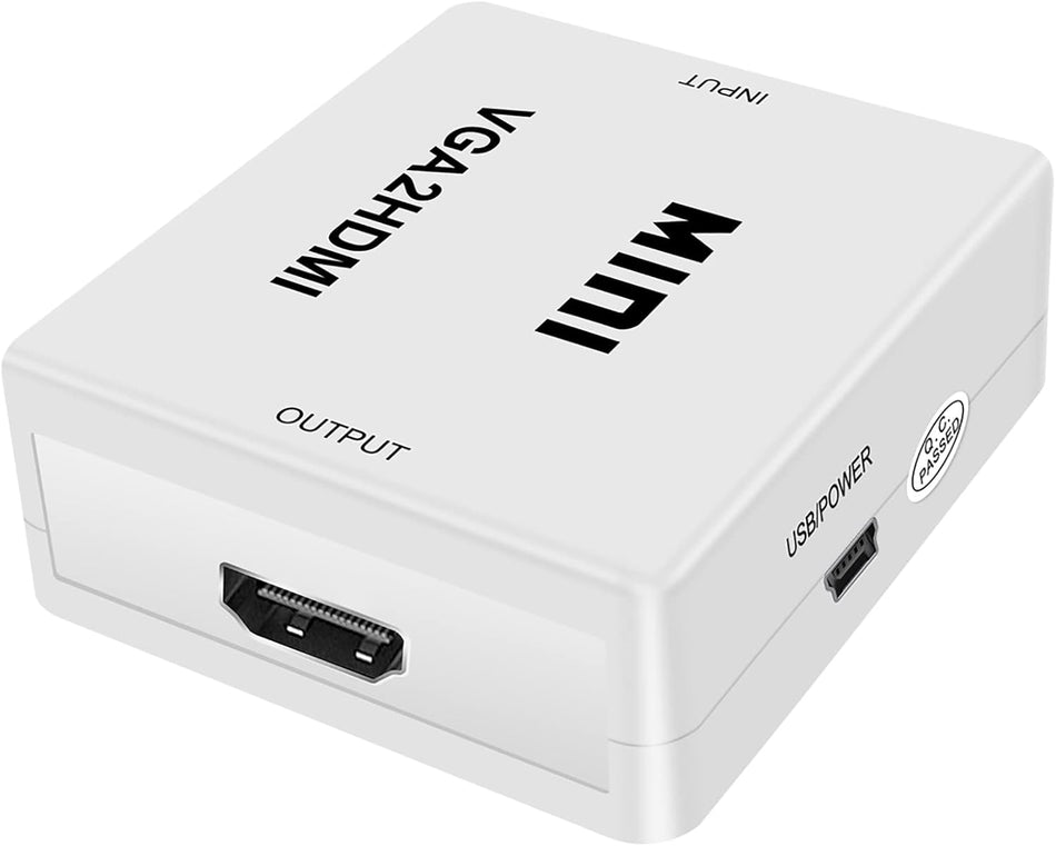 Mini 1080P VGA to HDMI Adapter Converter VGA2HDMI Converter Connector with Audio for PC Laptop to HDTV Projector