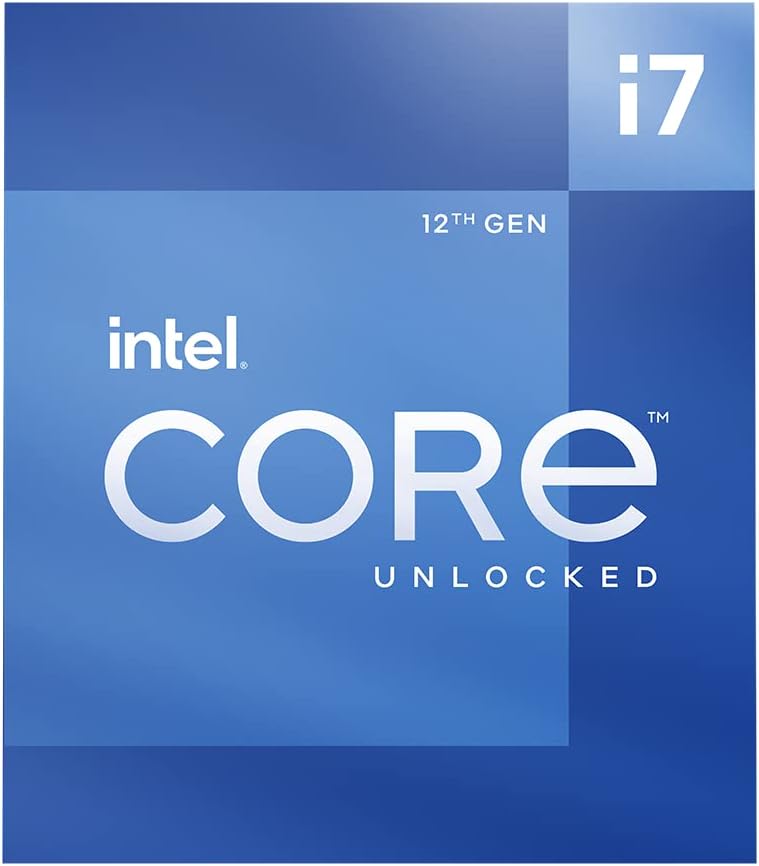 Processor Intel Core i7-12700K Gaming Desktop with Integrated Graphics and 12 (8P+4E) Cores up to 5.0 GHz Unlocked  LGA1700 600 Series Chipset 125W