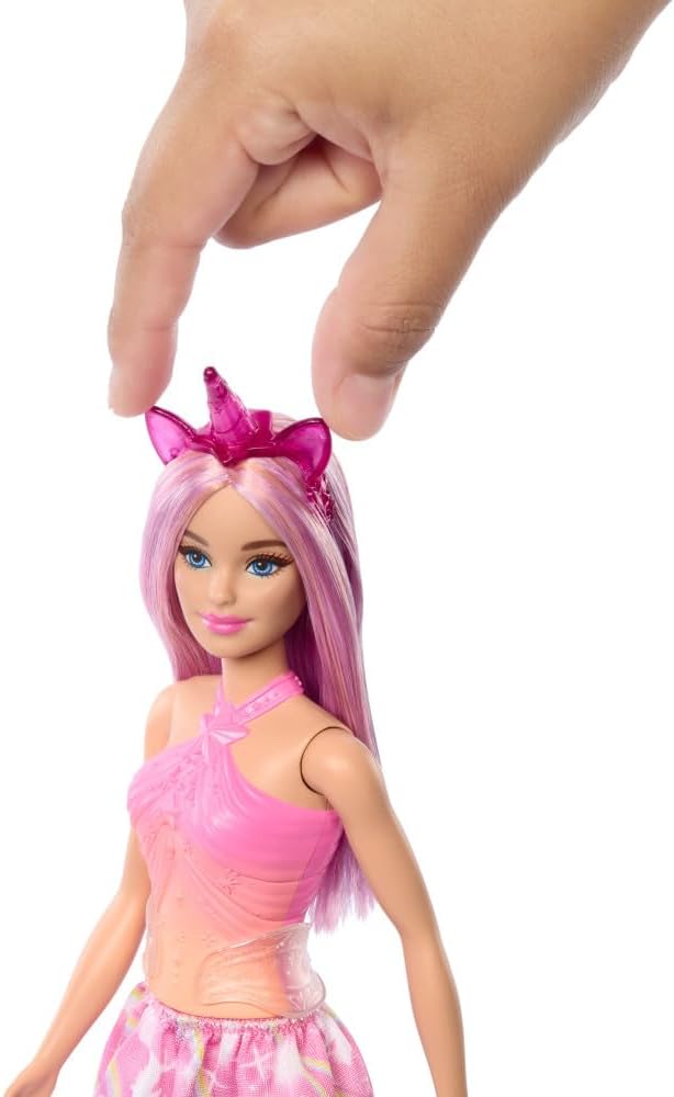 Mattel Barbie Dreamtopia Unicorn Fantasy Doll (HRR13) – Pink Hair & Sunset Bodice