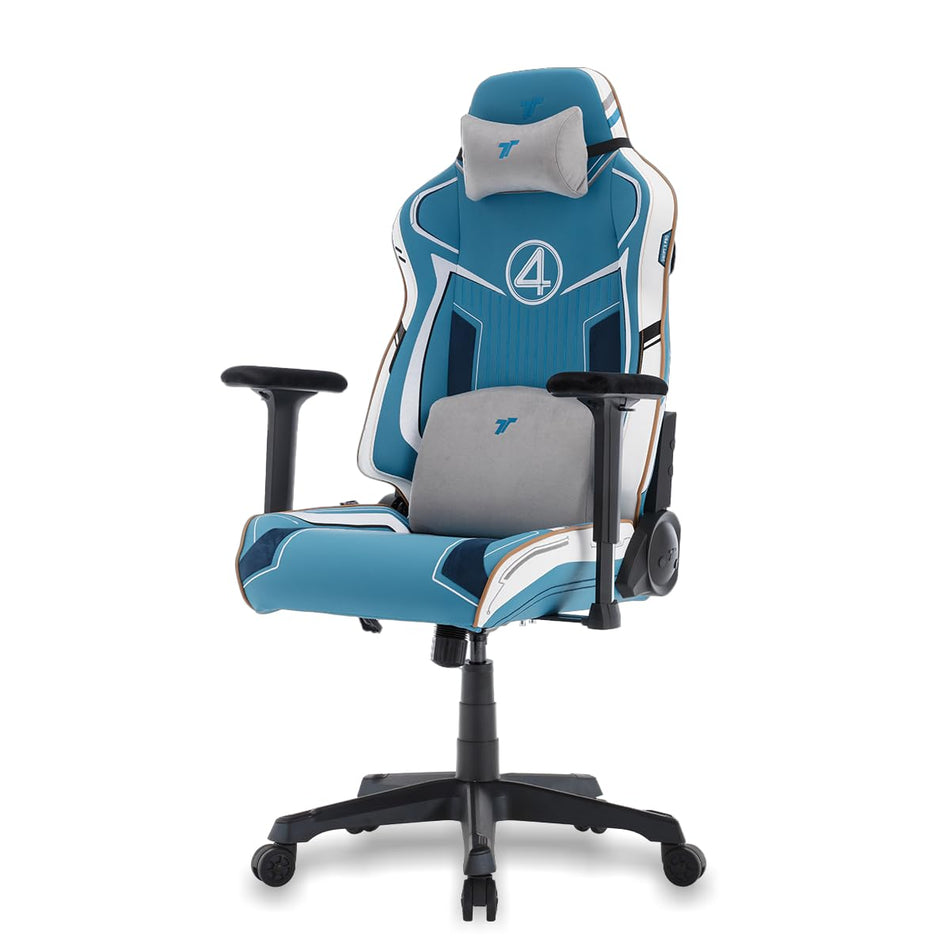 TTRacing Swift X Pro Gaming Chair - Fantastic 4 Edition Ergonomic Design, 120-Degree Full Tilt Mechanism, Neck and Lumbar Pillow Support - Foam-Padded Height Adjustable Armrests