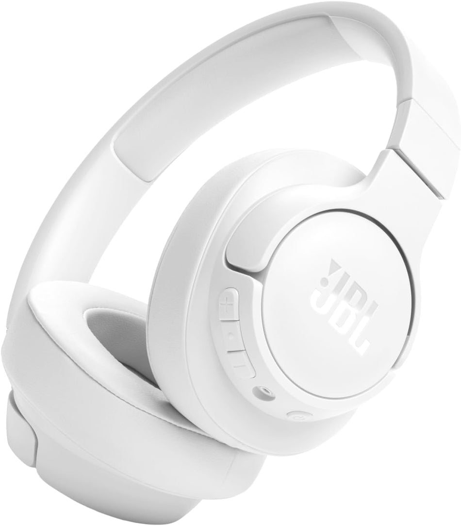 JBL Tune 720BT - Wireless Over-Ear Headphones with JBL Pure Bass Sound, Bluetooth 5.3, Up to 76H Battery Life and Speed Charge, Lightweight, Comfortable and Foldable Design (Blue/White)