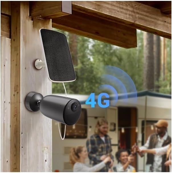 EZVIZ EB3 4G 2K Standalone Wireless Security Camera + Solar Panel Kit | 100% Wire-Free | Color Night Vision | Smart Human Motion Detection | Two-Way Talk