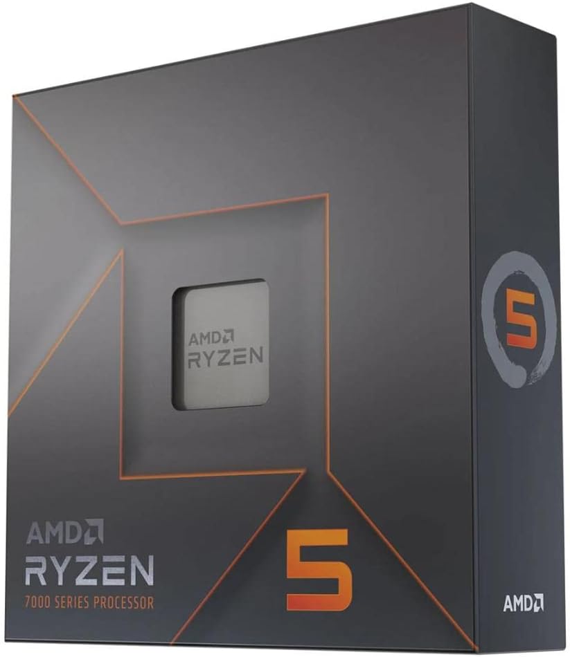 AMD Ryzen 5 7600X 6-Core, 12-Thread Unlocked Desktop Processor (Tray Version) [100-000000593TRAY]