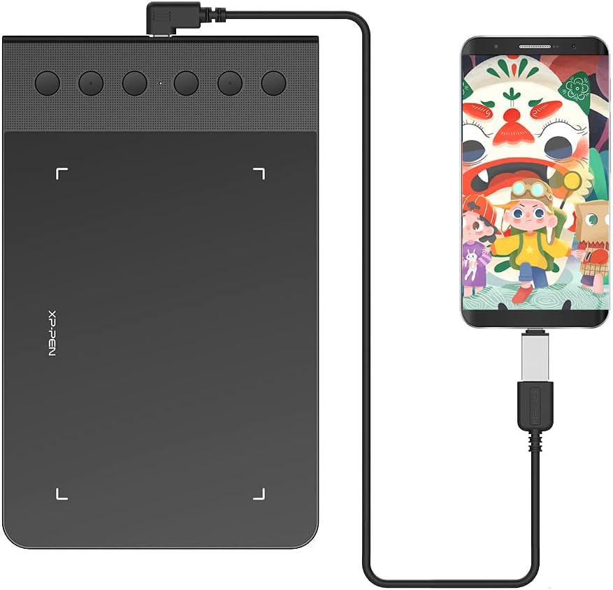 XP-PEN G640S with Battery-Free Stylus 8192 Pressure 6x4 Inch Graphics Pen Tablet