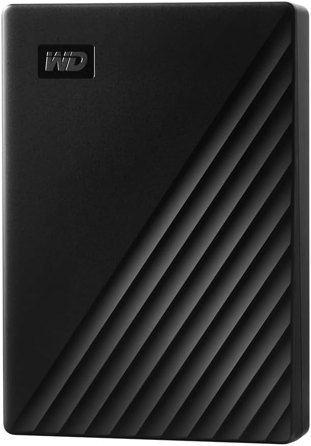 WD My Passport 5TB Portable External Hard Drive (USB 3.2 Gen 1, 2.5-Inch Form Factor, Hardware Encryption, Password Protection, Black)