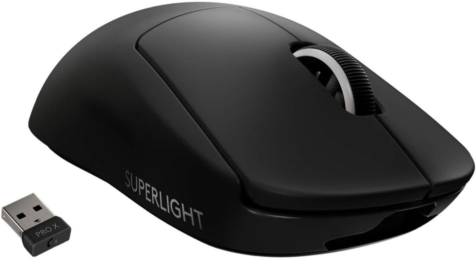 Logitech G PRO X Superlight Wireless Gaming Mouse, Ultra-Lightweight, Hero 25K Sensor, 25,600 DPI, 5 Programmable Buttons, Long Battery Life, Compatible with PC/Mac - 910-005273