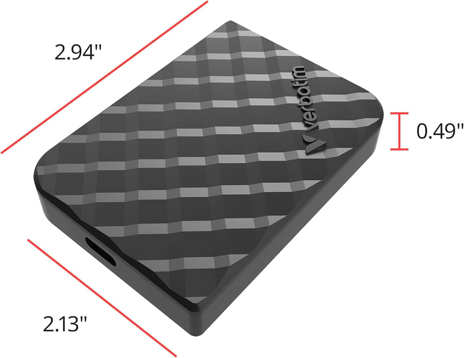 Verbatim 1TB Store 'n’ Go Mini External Solid State Drive USB 3.2 Gen 1 USB-C Connection - Diamond Black