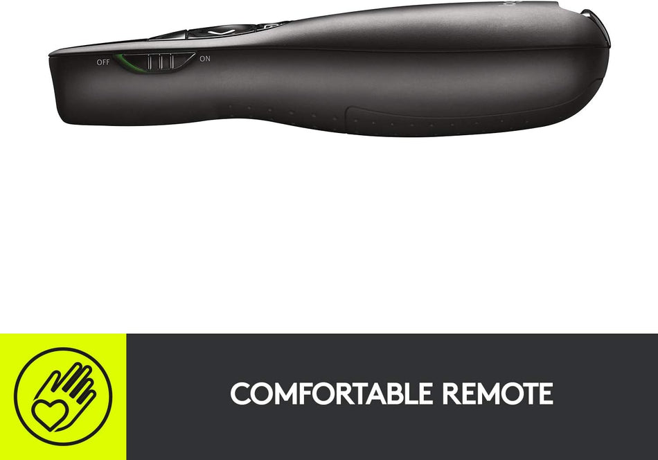 Logitech Wireless Presenter R400, USB-A PowerPoint Clicker with Laser Pointer, Wireless Presentation Clicker Remote 1 Year Warranty