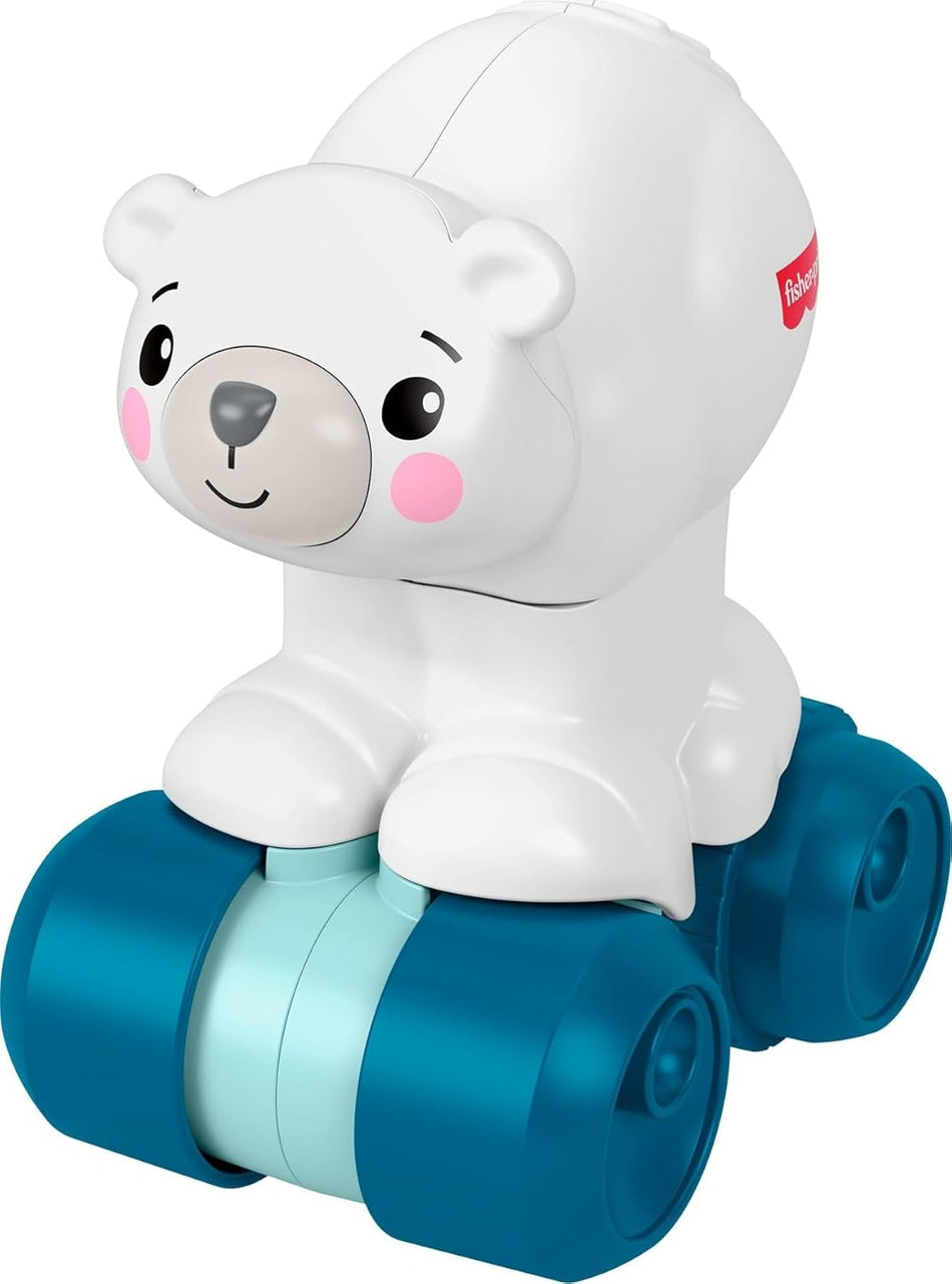Fisher-Price Crawl After Polar Bear Toddler Development Toy (JDL63) - Animal-Themed Activity Vehicle with Sensory Details for Infants Ages 9+ Months