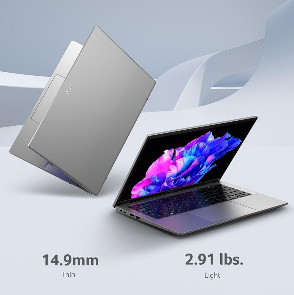 Acer Swift Go 14 Intel Evo Edition Laptop | 14" OLED WQXGA+ 2880x1800 Display | Unlock AI Experiences | Intel Core Ultra 5 processor 125H | Intel ARC | 8GB LPDDR5 | 512GB SSD | WiFi 6E | SFG14-73-58EP