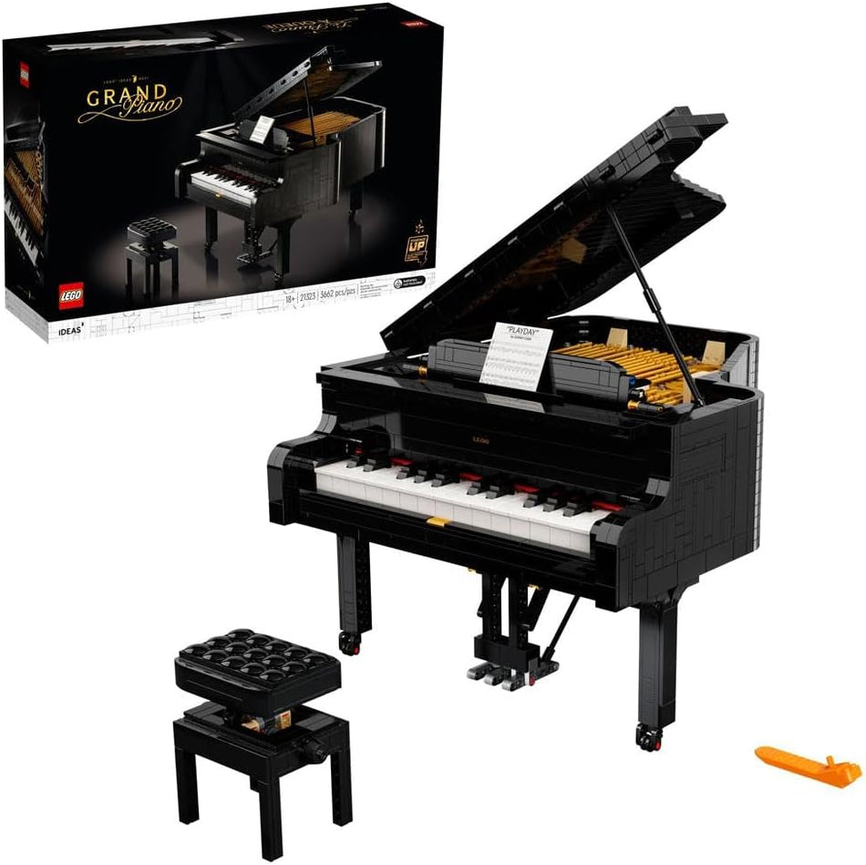 LEGO Ideas Grand Piano Building Set for Adults - Collectible Musical Home Decor Model Kit W/Motor & Powered Up App, Ages 18+ - Gift for Music Lovers - 21323 (3,662 Pieces)