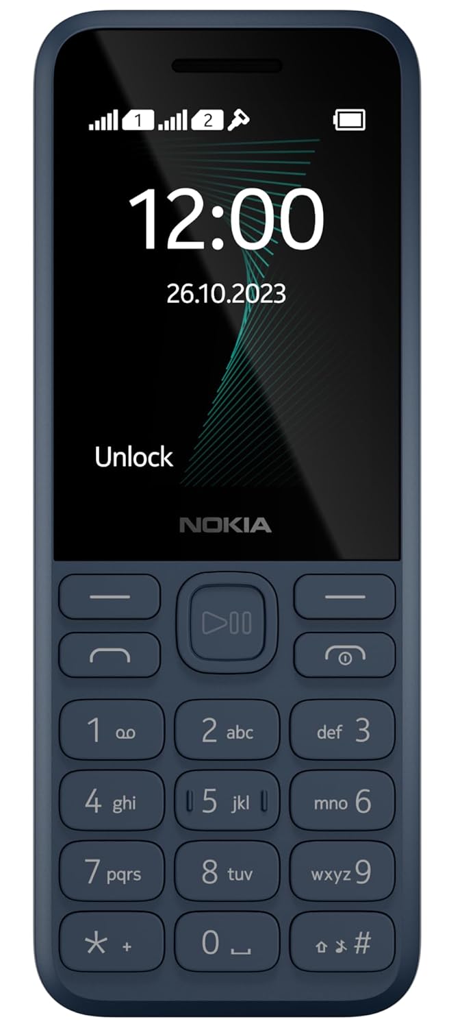 Nokia 130 Music  | Built-in Powerful Loud Speaker with Music Player and Wireless FM Radio | Dedicated Music Buttons | Big 2.4” Display | 1 Month Standby Battery Life - Dark Blue Edition