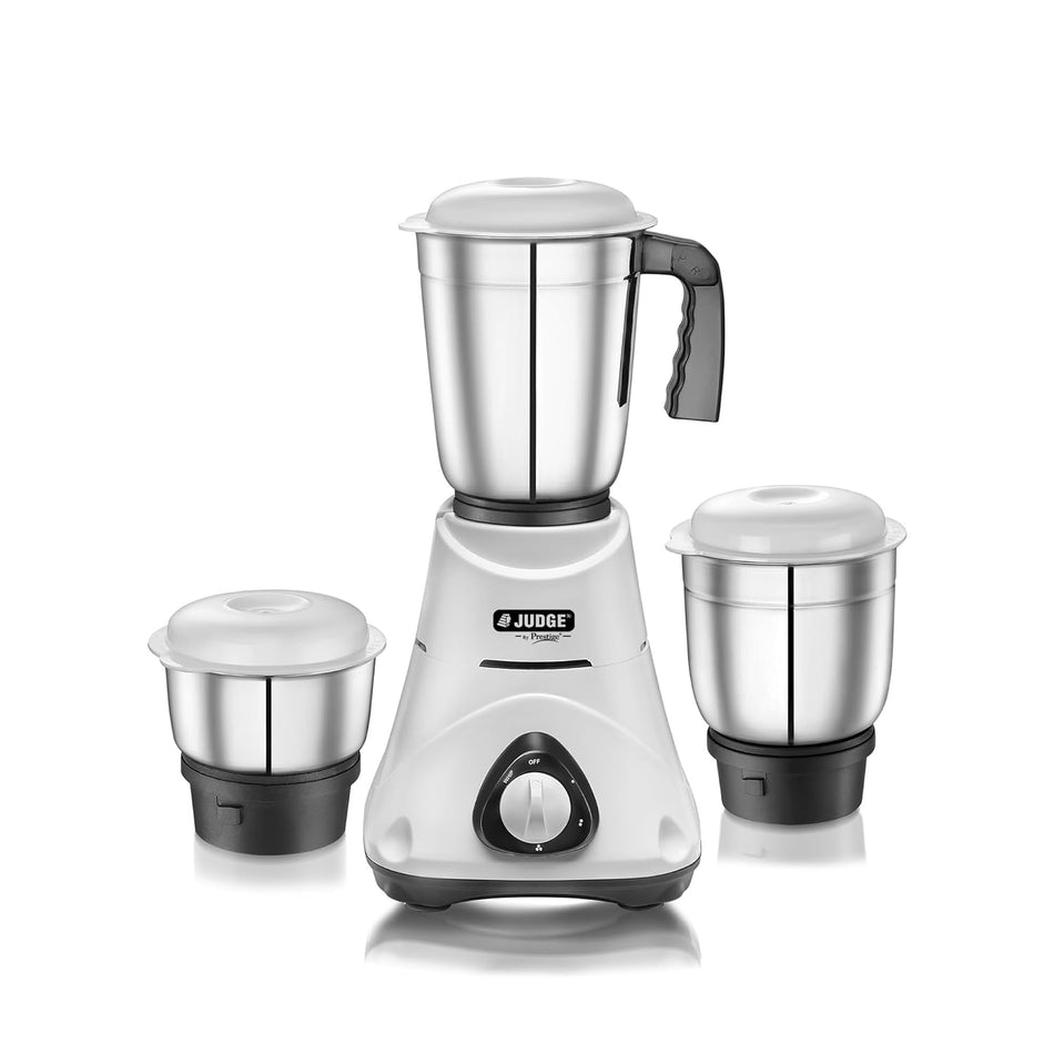 Judge by Prestige Comet 50112 Mixer Grinder – 500W Efficient Motor with 3 Stainless Steel Jars | 3 Efficient Stainless Steel Blades| Overload Protector