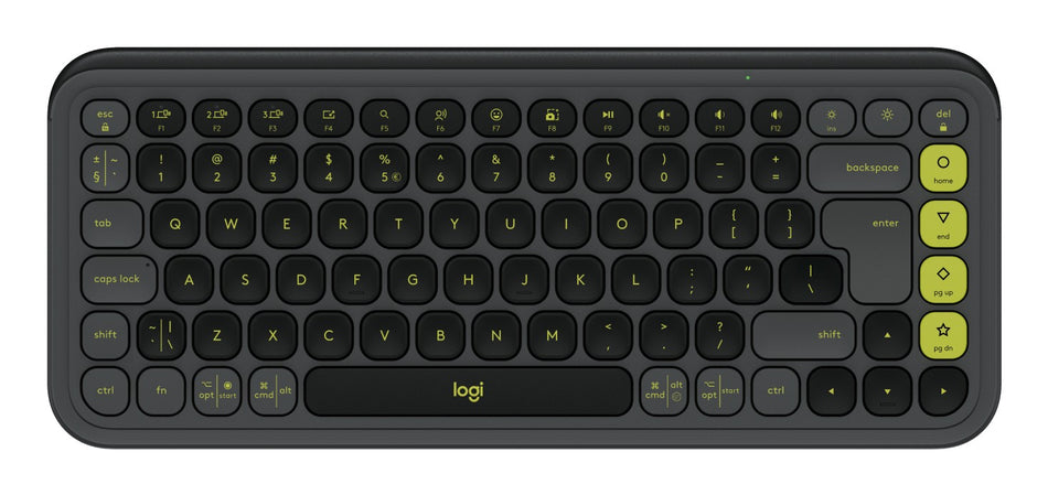 LOGITECH Pop Icon Keys QWERTY compact wireless keyboard / US International / graphite, green