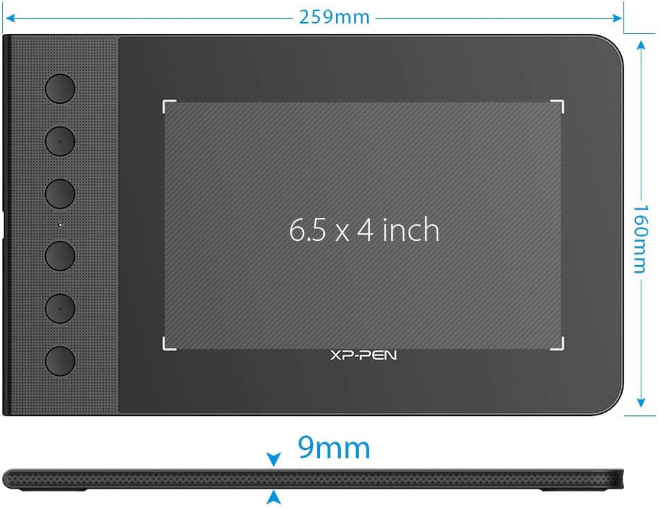 XP-PEN G640S with Battery-Free Stylus 8192 Pressure 6x4 Inch Graphics Pen Tablet