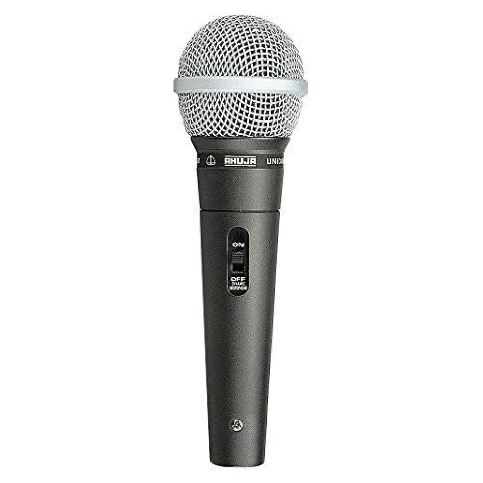 Ahuja AUD-98XLR Dynamic Wired Microphone | Unidirectional Vocal & PA Mic with Detachable Cable