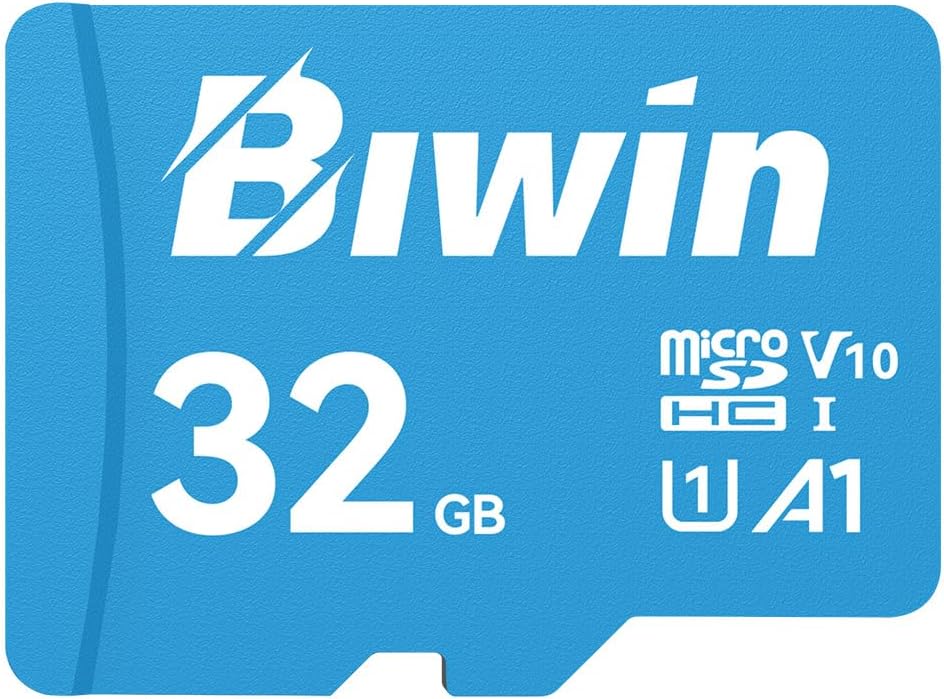 Biwin MS100 Micro SDXC Card 32GB, MicroSD UHS-I Memory Card, A1, V10, U1 Class 10, Up to 100 MB/s Read Speeds for Smartphones, Tablets, Home Security Camera and Dash Cams
