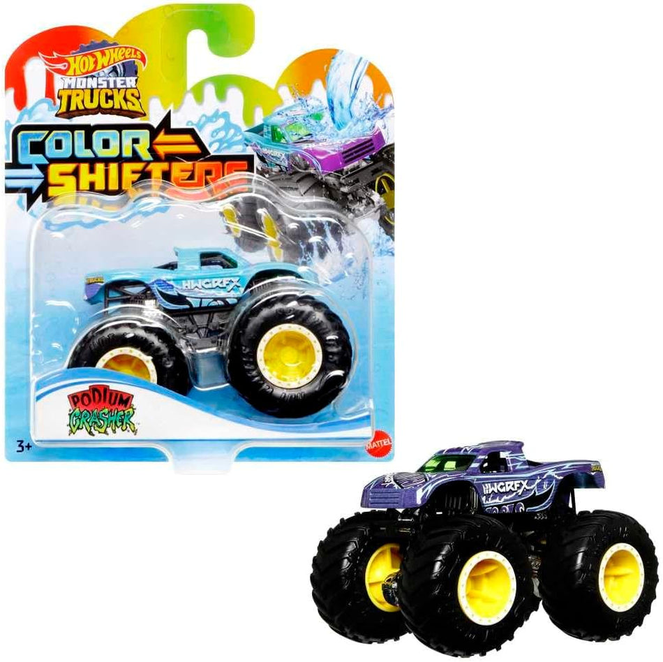 Mattel Hot Wheels Monster Trucks 1:64 Color Shifters Toy Assortment (HGX06)