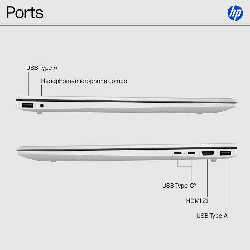 HP OmniBook 5 Laptop 16-bc1000nia, AMD Ryzen 7 8840U, 16" 2K (1920 x 1200) IPS, 16GB LPDDR5-6400 MT/s, 512GB Gen4 NVMe, Wifi 6, Bluetooth 5.3, HP True Vision FHD, Windows 11 Home
