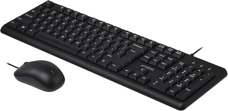 Prolink GMK-1005M Wired Multimedia Keyboard with Wired 4-button Mouse Combo