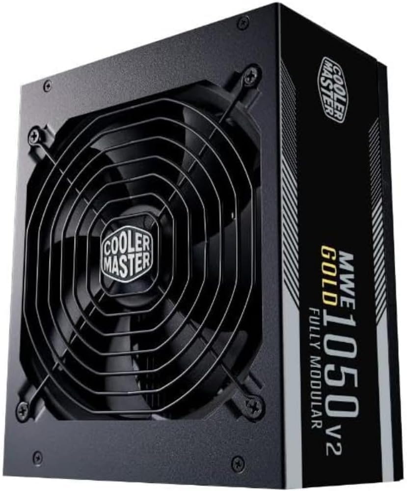 Cooler Master MWE Gold 1050 V2 ATX 3.0 Fully Modular PSU - ATX 3.0 Support, 80 Plus Gold, Flat Black Cabling, 140mm FDB Fan, High-Temperature Threshold