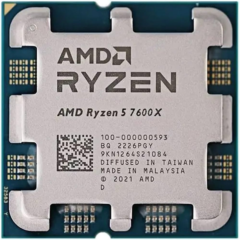 AMD Ryzen 5 7600X 6-Core, 12-Thread Unlocked Desktop Processor (Tray Version) [100-000000593TRAY]