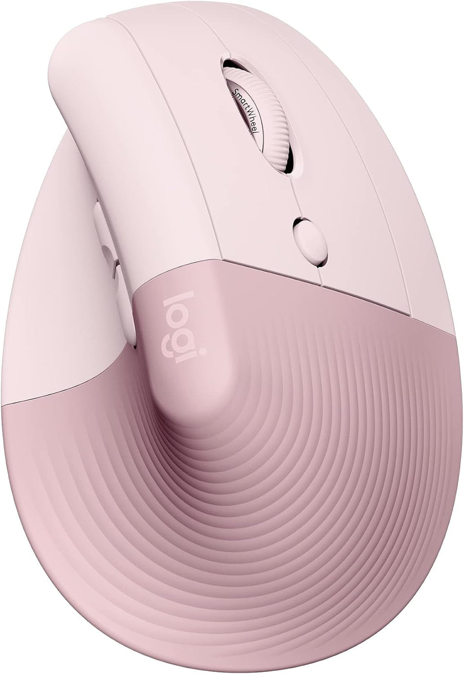 Logitech Lift Vertical Ergonomic Mouse - Wireless Optical Mouse - White/Rose