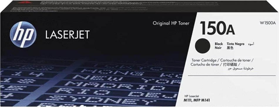 HP 150A Black Original LaserJet Toner Cartridge | Genuine High-Precision Monochrome Laser Print Cartridge with Smart Tracking and 975 Page Yield - Single Pack (W1500A)