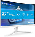 Philips Evnia 27M2C5501-27 inch QHD curved gaming monitor, 180 Hz, 1 ms GtG, FreeSync Premium (2560x1440, 2x HDMI 2.0, 1x DisplayPort1.4) white