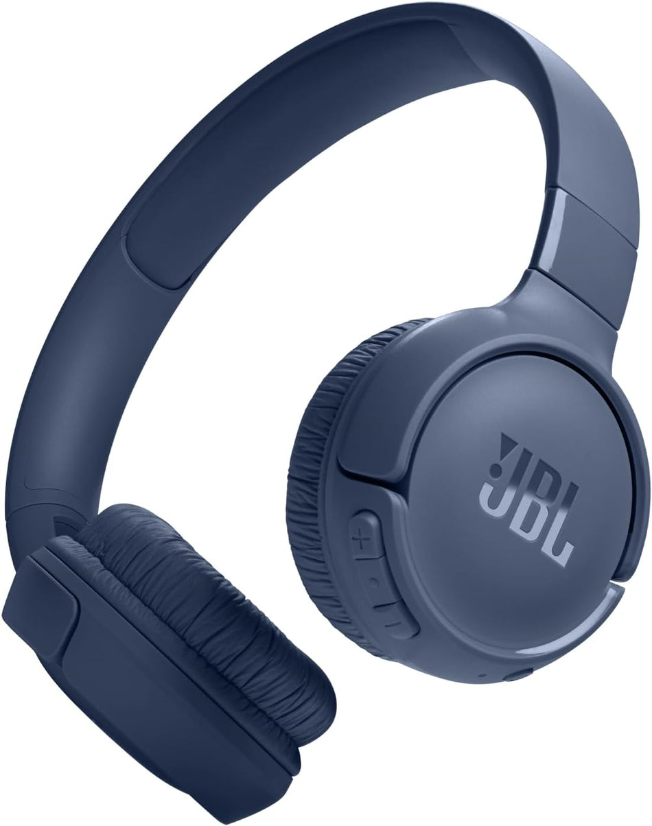 JBL Tune 520BT Wireless On-Ear Pure Bass Sound, 57H Battery with Speed Charge, Hands-Free Call Headset - Blue