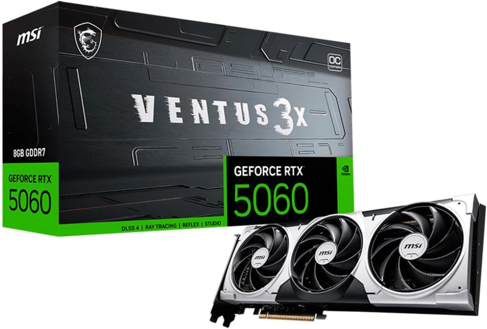 MSI GeForce RTX 5060 8G VENTUS 3X OC Graphics Card G5060-8V3C