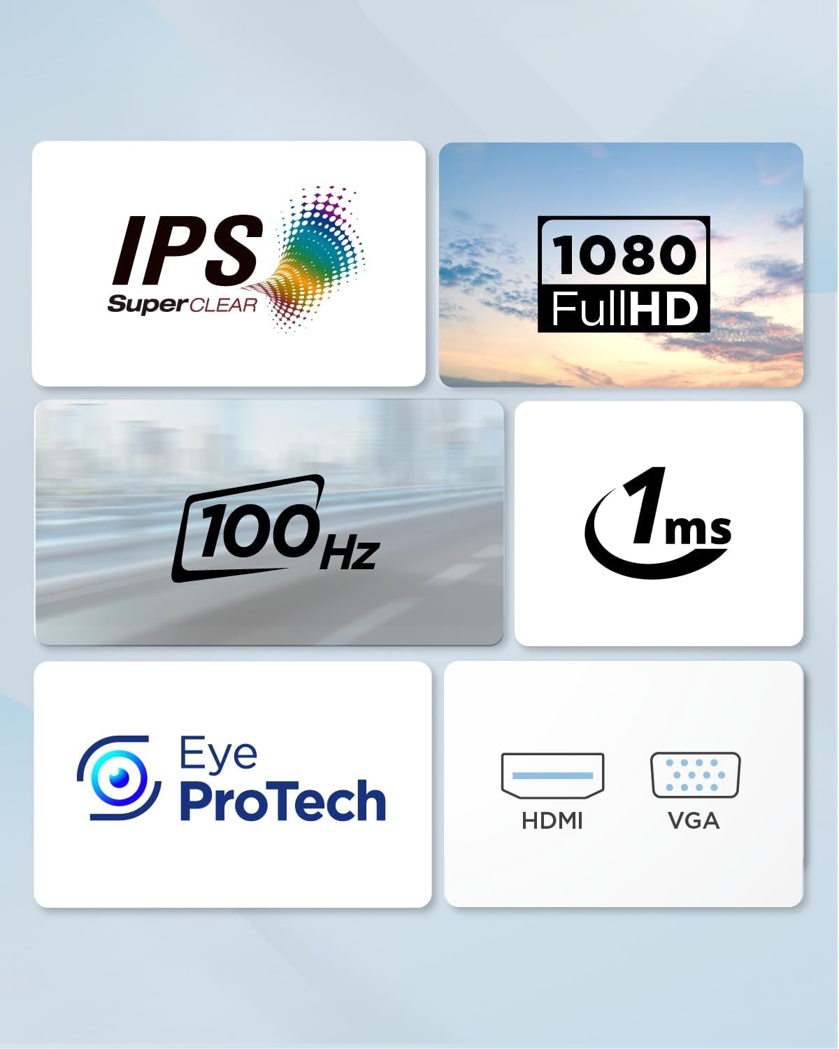 ViewSonic VA240-H Frameless 24 inch Monitor, Full HD 1080p, 100hz, 4ms, IPS, HDMI, VGA, LED Monitor for Home, Office, Workstation