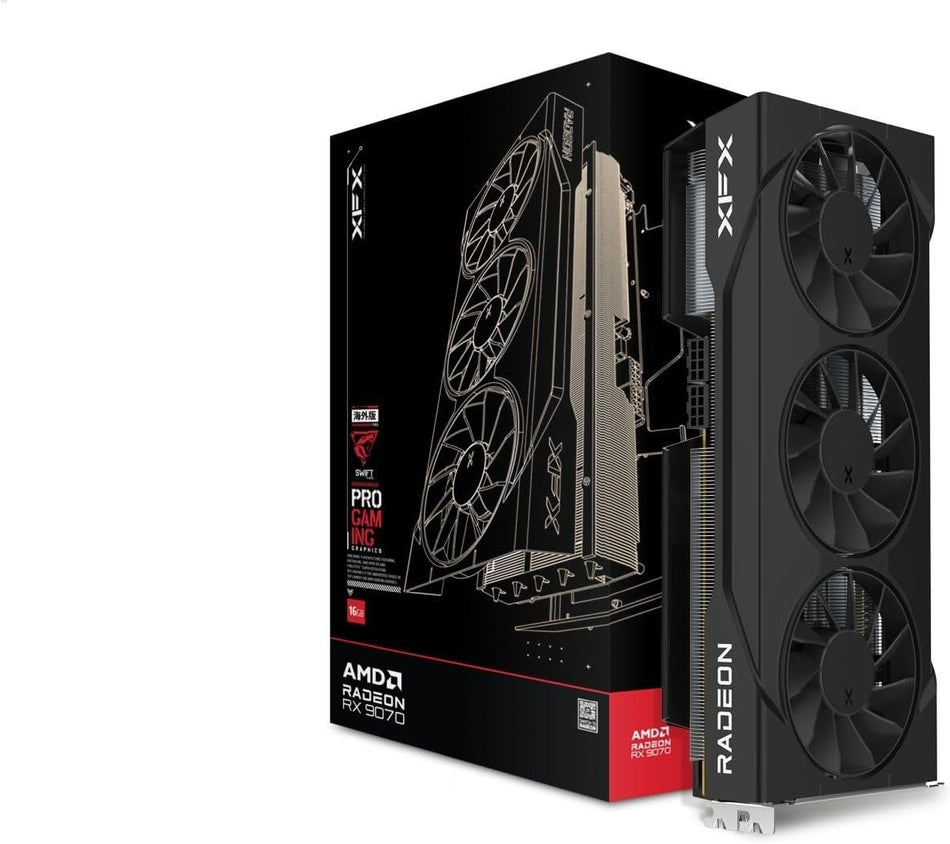 RX-97SWFB3B9 XFX Swift AMD Radeon RX 9070 OC 16GB GDDR6 Triple Fan Gaming Edition