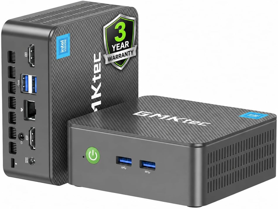 GMKtec G3S Mini PC Computers Intel N95 Processor (Turbo 3.4GHz) 8GB DDR4 256GB SSD Desktop Computer 4K Dual HDMI Display/3x USB3.2/WiFi 5 BT5.0/RJ45 Ethernet