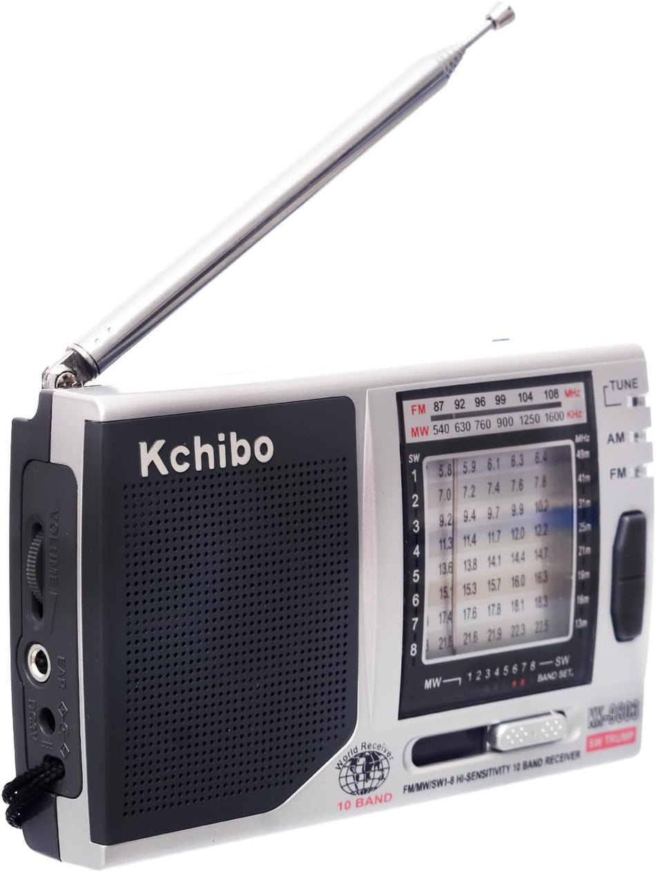 Kchibo KK-9803 Mini Portable Radio with Folding Kickstand FM/MW/SW1