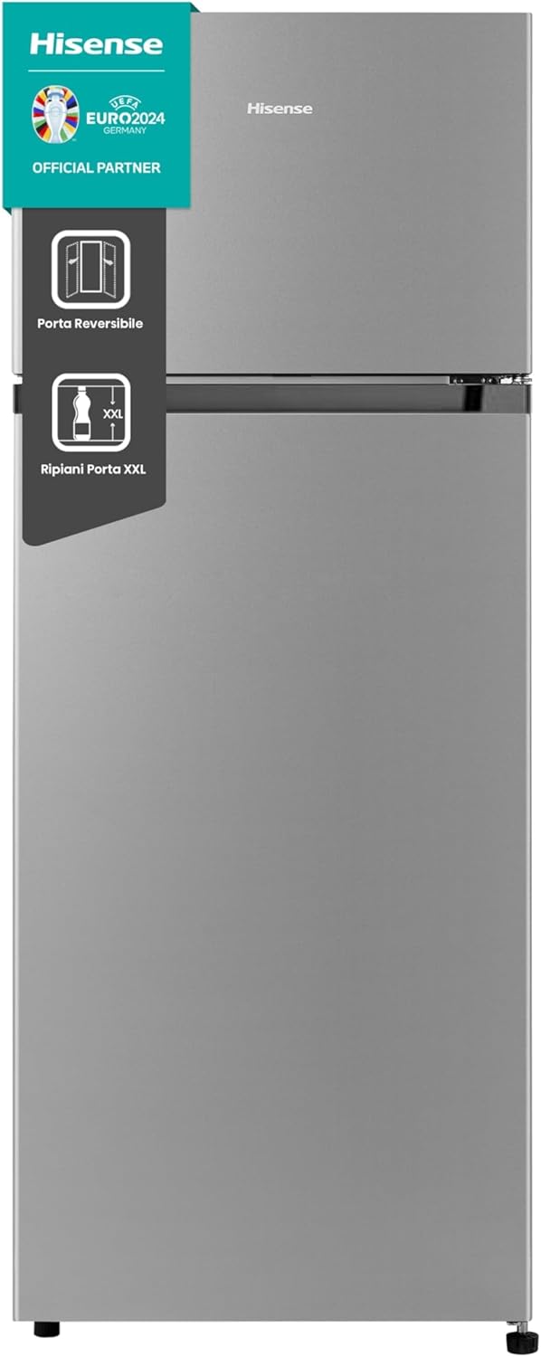 Hisense - MTM55205SE - Freestanding Double Door Refrigerator Model 2022, 206 L, Silver, 365 x 54 x 55 cm [Energy Class E]