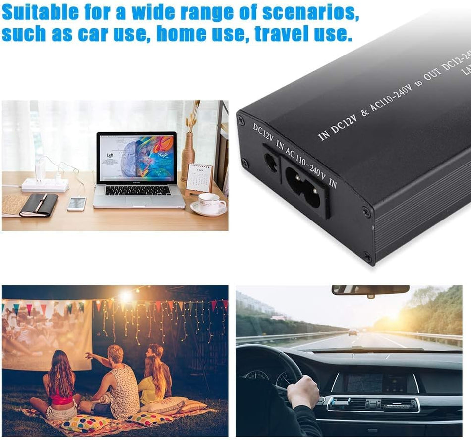 Universal Laptop Charger 120W 12V-24V, IBM Connector LAPCH-120W Home/Car Use Notebook Power Adapter Laptop Power Supply Portable USB Computer Charging With 34 DC Connectors