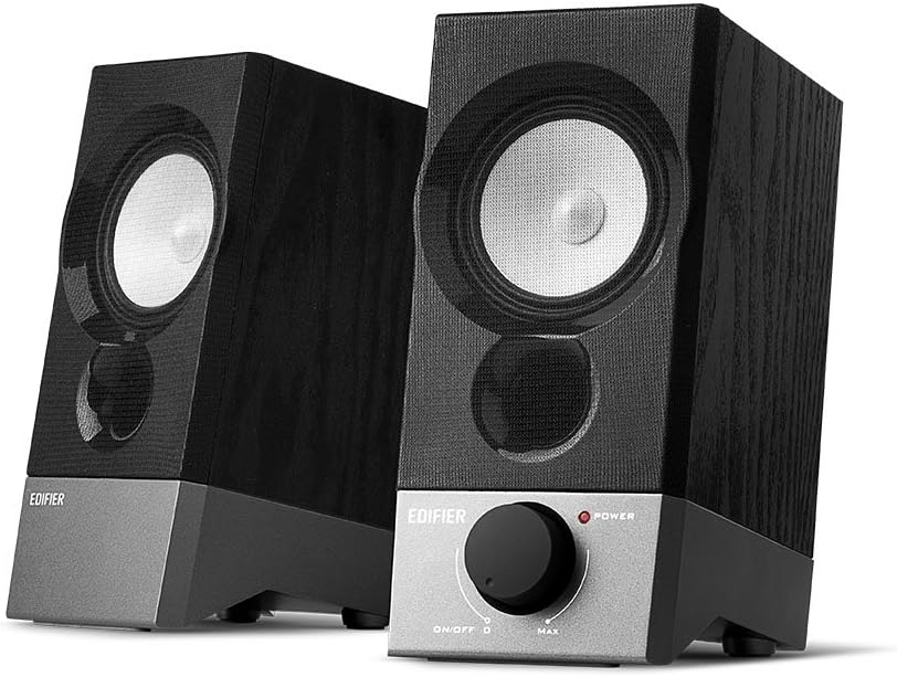 Edifier (R19U V2) 2.0 Multimedia Speaker System | Compact High-Quality Desktop PC Speakers with 4W RMS Output, Convenient Single USB Audio Link & Front Headphone Jack