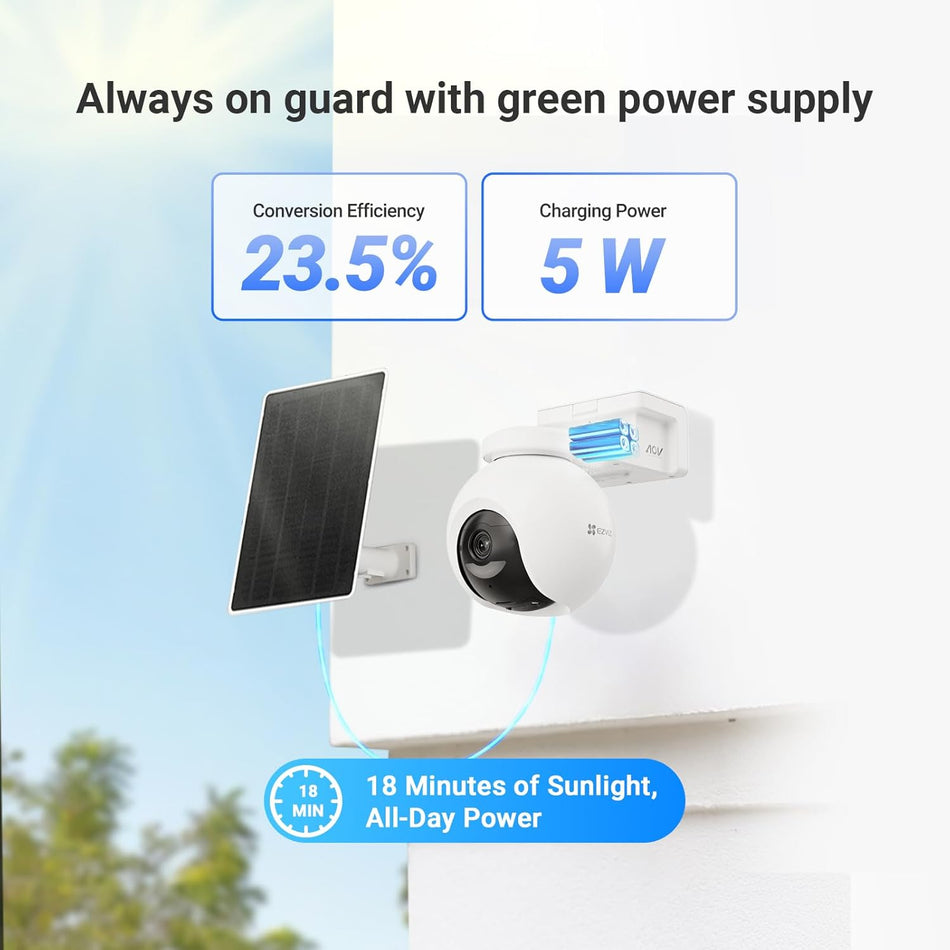 EZVIZ CS-PSP5 5W Smart Home Solar Panel | Type-C Interface | IP65 Weatherproof | 360° Adjustable Bracket