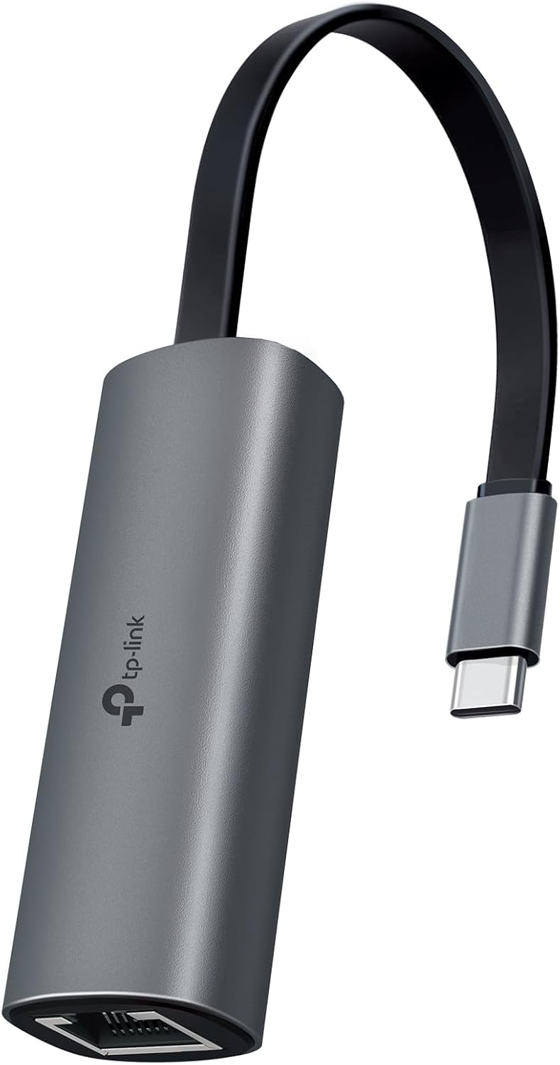TP-Link USB C to Ethernet Adapter, 2.5 G Plug & Play Network Adapter | Type-C to RJ45 | Aluminum Alloy Case | Thunderbolt 4/3 Compatible for MacBook Pro/Air, iPad, iPhone 16 Pro/Max and More (UE302C)