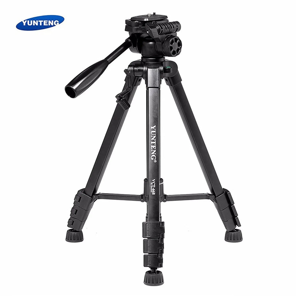 YUNTENG VCT-668 Professional DSLR Camera Tripod  with Head Fluid Pan