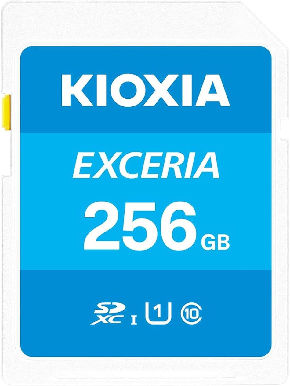 Kioxia Exceria SD Card Memory Card 256GB N203 SDXC UHS-I Card U1 Class 10 100MB/s