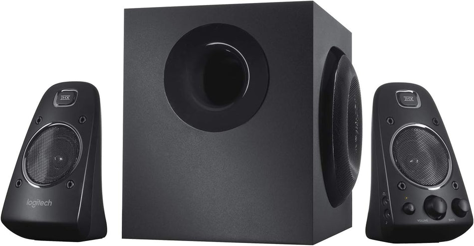 Logitech Z623 THX 2.1 Speaker System with Subwoofer, THX Certified Audio, 400 Watts Peak Power, Deep Bass, Multi Device, 3.5mm & RCA Inputs, Easy Controls, PC/PS4/Xbox/DVD Player/TV/Smartphone/Tablet