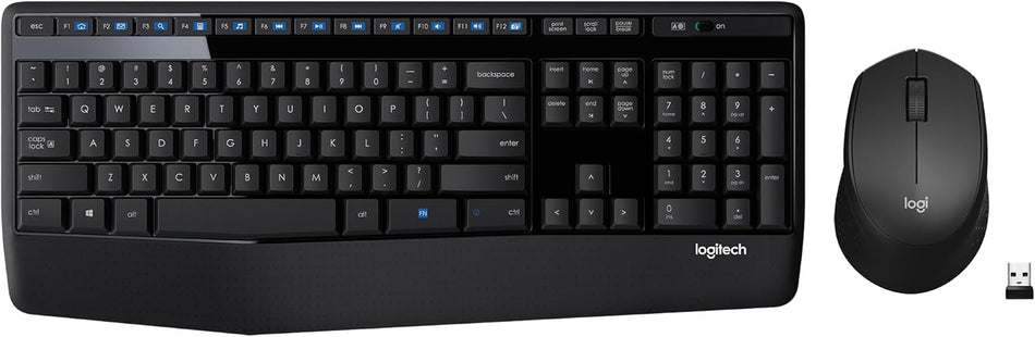 Logitech Wireless Combo MK345 Keyboard and Mouse with extra Long battery life, 48 months battery life, Full-size layout with 12 enhanced F-keys
